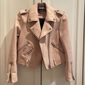 Zara Faux Suede Moto Jacket